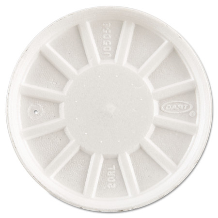 Dart Vented Foam Lids, Fits 6-32oz Cups, White, PK500 20RL